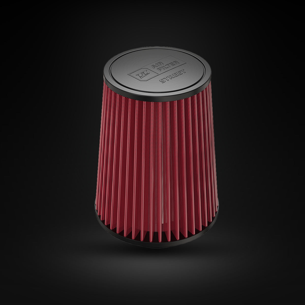 Filtro De Ar Cônico Fueltech Street Alta Performance 4pol e 220mm Mono Fluxo Vermelho