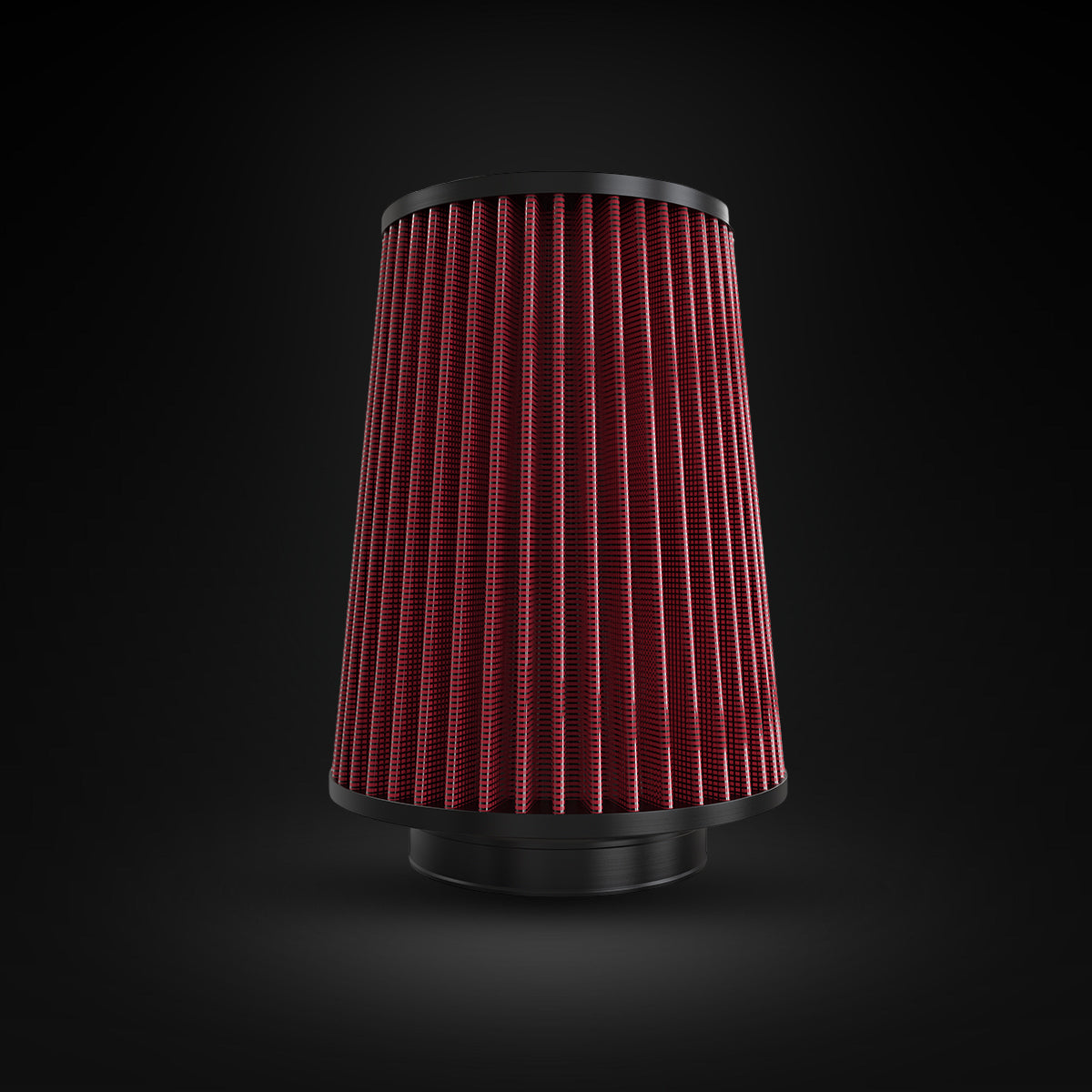 Filtro De Ar Cônico Fueltech Street Alta Performance 4pol e 220mm Mono Fluxo Vermelho
