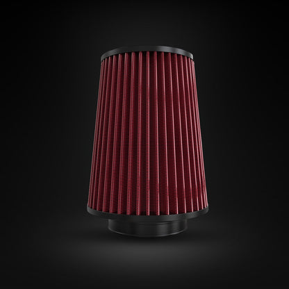 Filtro De Ar Cônico Fueltech Street Alta Performance 4pol e 220mm Mono Fluxo Vermelho