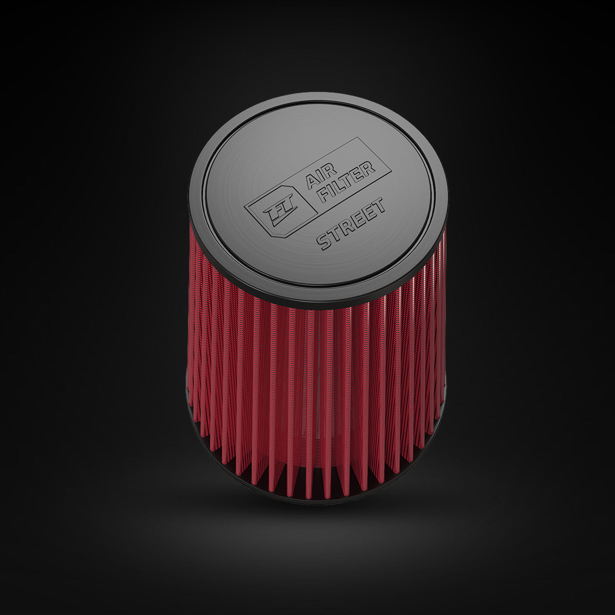 Filtro De Ar Cônico Fueltech Street Alta Performance 4pol e 220mm Mono Fluxo Vermelho