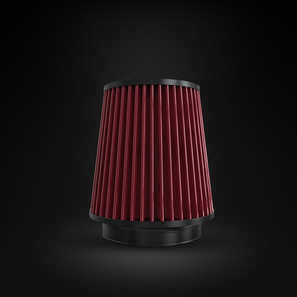 Filtro De Ar Cônico Fueltech Street Alta Performance 5pol e 180mm Mono Fluxo Vermelho