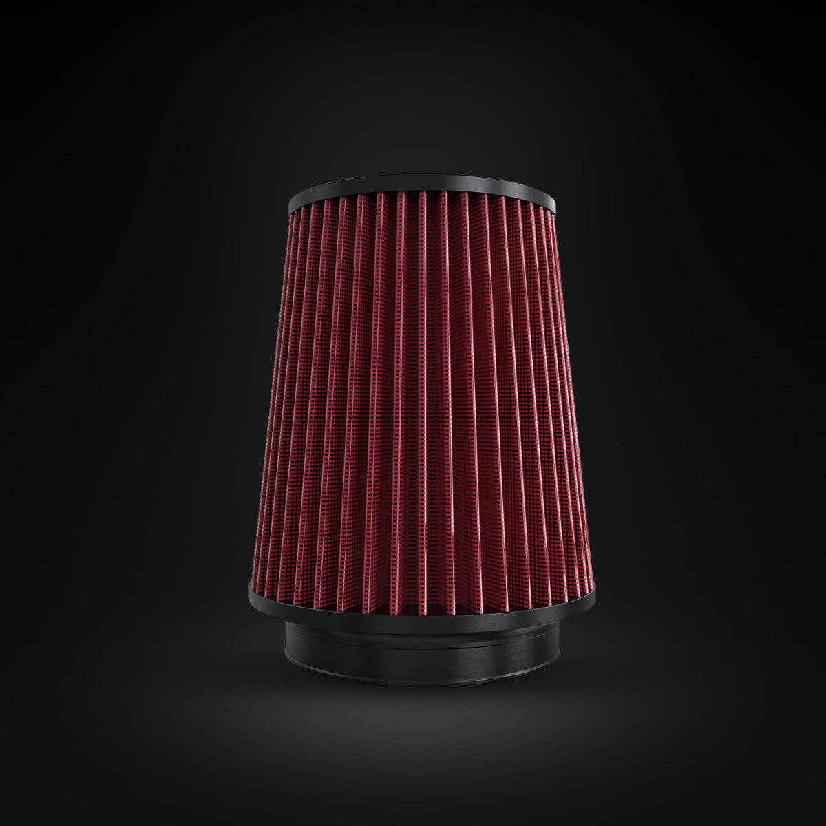 Filtro De Ar Cônico Fueltech Street Alta Performance 5pol e 200mm Mono Fluxo Vermelho