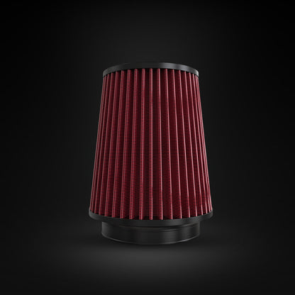 Filtro De Ar Cônico Fueltech Street Alta Performance 5pol e 200mm Mono Fluxo Vermelho