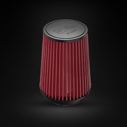 Filtro De Ar Cônico Fueltech Street Alta Performance 5pol e 220mm Mono Fluxo Vermelho