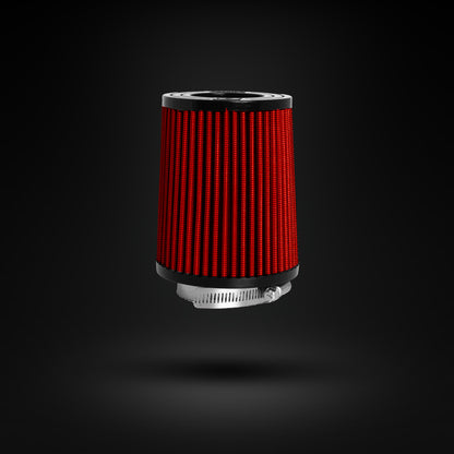 FILTRO DE AR CÔNICO FUELTECH FTL STREET DUPLO FLUXO 2POL E 120MM VERMELHO