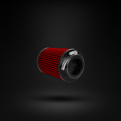 FILTRO DE AR CÔNICO FUELTECH FTL STREET DUPLO FLUXO 2POL E 120MM VERMELHO