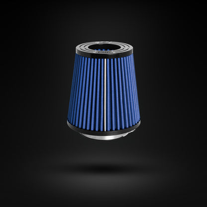 FILTRO DE AR CÔNICO FUELTECH FTL STREET DUPLO FLUXO 2,5POL E 120MM AZUL