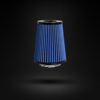 FILTRO DE AR CÔNICO FUELTECH FTL STREET DUPLO FLUXO 2,5POL E 140MM AZUL