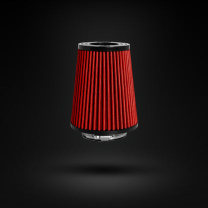 FILTRO DE AR CÔNICO FUELTECH FTL STREET DUPLO FLUXO 2,5POL E 140MM VERMELHO