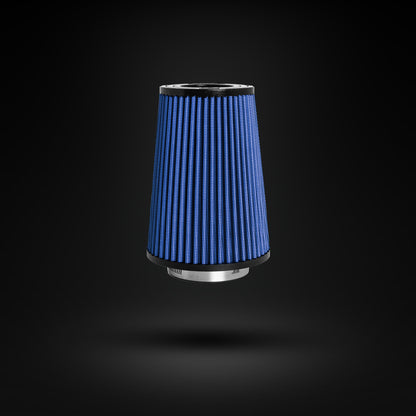 FILTRO DE AR CÔNICO FUELTECH FTL STREET DUPLO FLUXO 2,5POL E 160MM AZUL