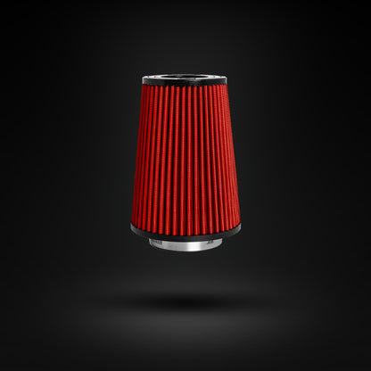 FILTRO DE AR CÔNICO FUELTECH FTL STREET DUPLO FLUXO 2,5POL E 160MM VERMELHO