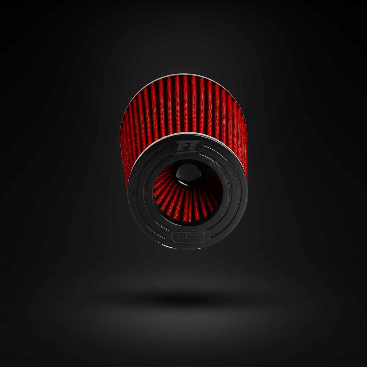 FILTRO DE AR CÔNICO FUELTECH FTL STREET DUPLO FLUXO 2,5POL E 160MM VERMELHO