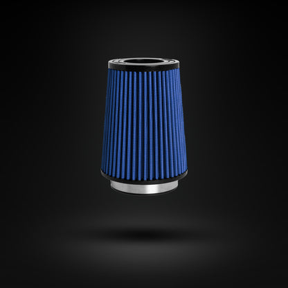 FILTRO DE AR CÔNICO FUELTECH FTL STREET DUPLO FLUXO 3POL E 140MM AZUL