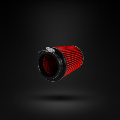 FILTRO DE AR CÔNICO FUELTECH FTL STREET DUPLO FLUXO 3POL E 140MM VERMELHO