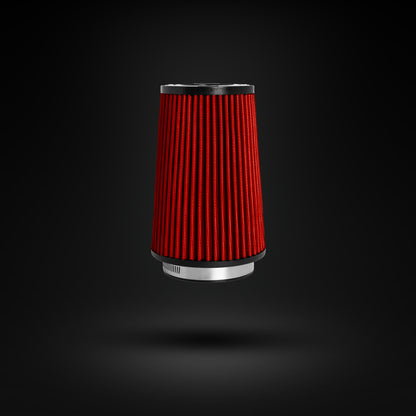 FILTRO DE AR CÔNICO FUELTECH FTL STREET DUPLO FLUXO 3POL E 160MM VERMELHO