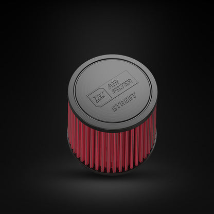 Filtro De Ar Cônico Fueltech Street Mono Fluxo 2pol e 120mm Vermelho