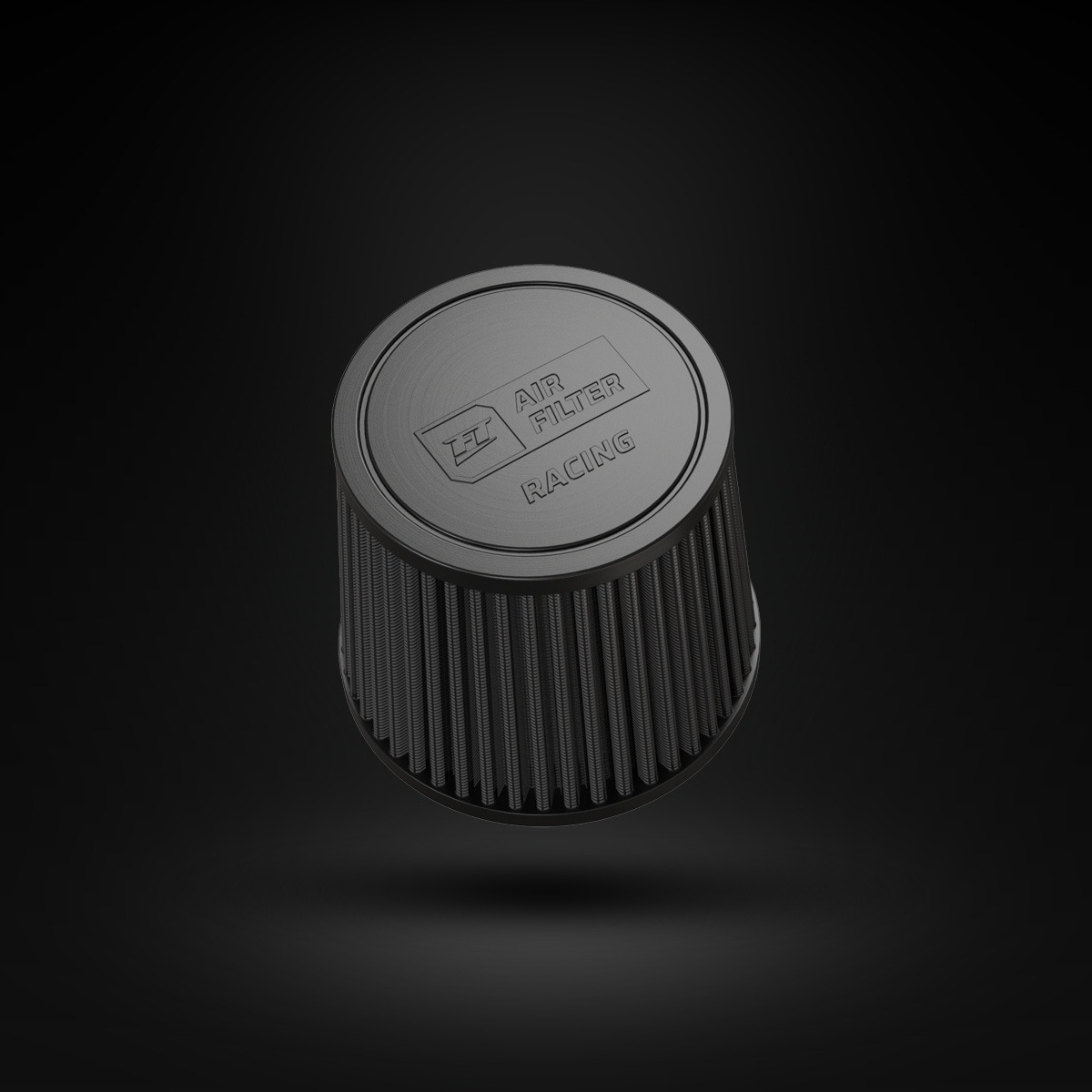 Filtro De Ar Cônico Fueltech Street Mono Fluxo 2,5pol e 140mm Cinza