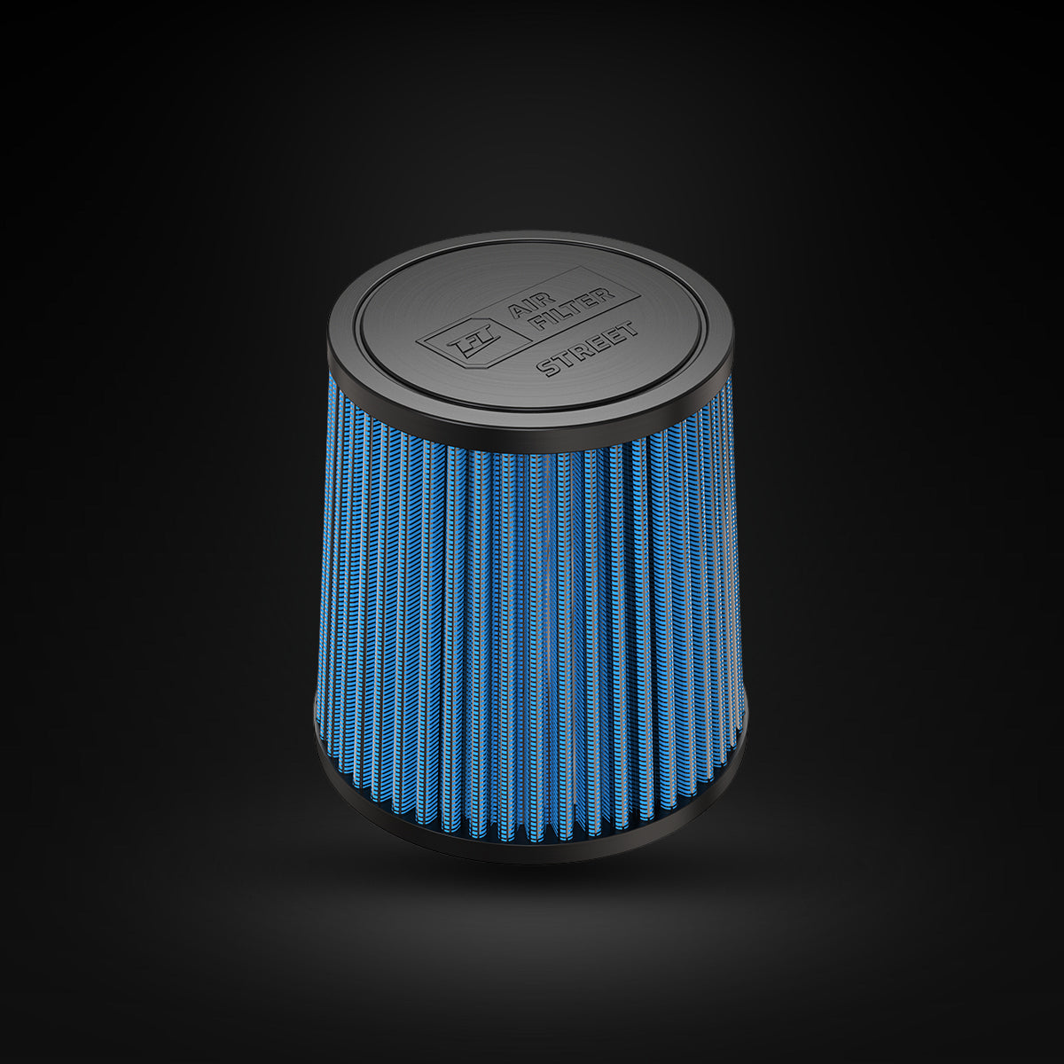 Filtro De Ar Cônico Fueltech Street Mono Fluxo 2pol e 140mm Azul