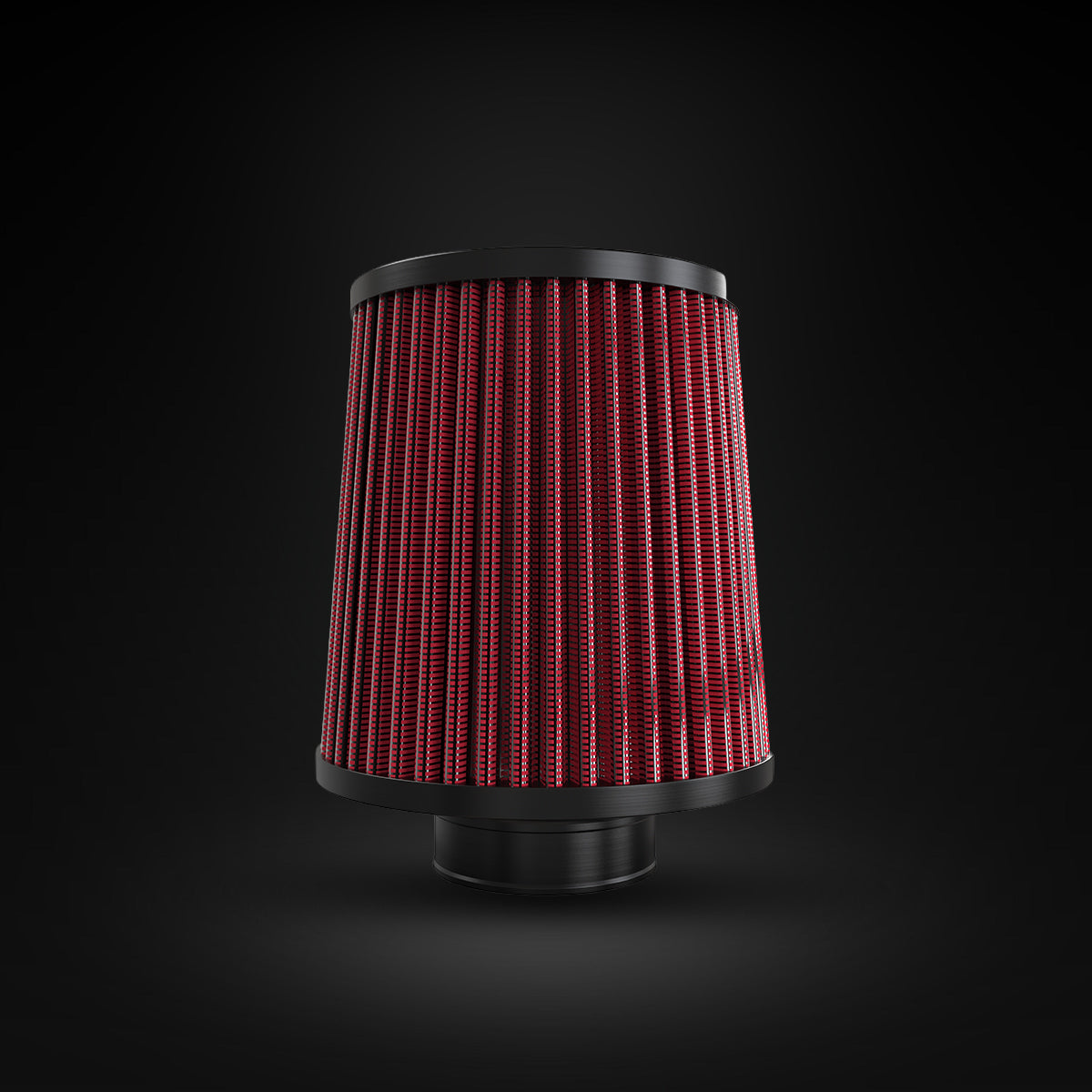 Filtro De Ar Cônico Fueltech Street Mono Fluxo 2pol e 140mm Vermelho