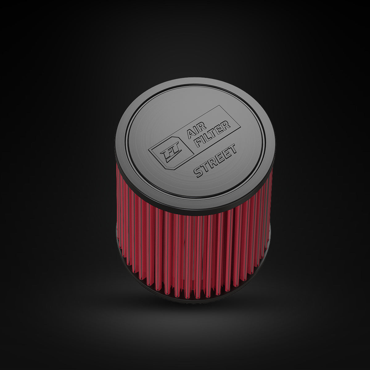 Filtro De Ar Cônico Fueltech Street Mono Fluxo 2pol e 140mm Vermelho