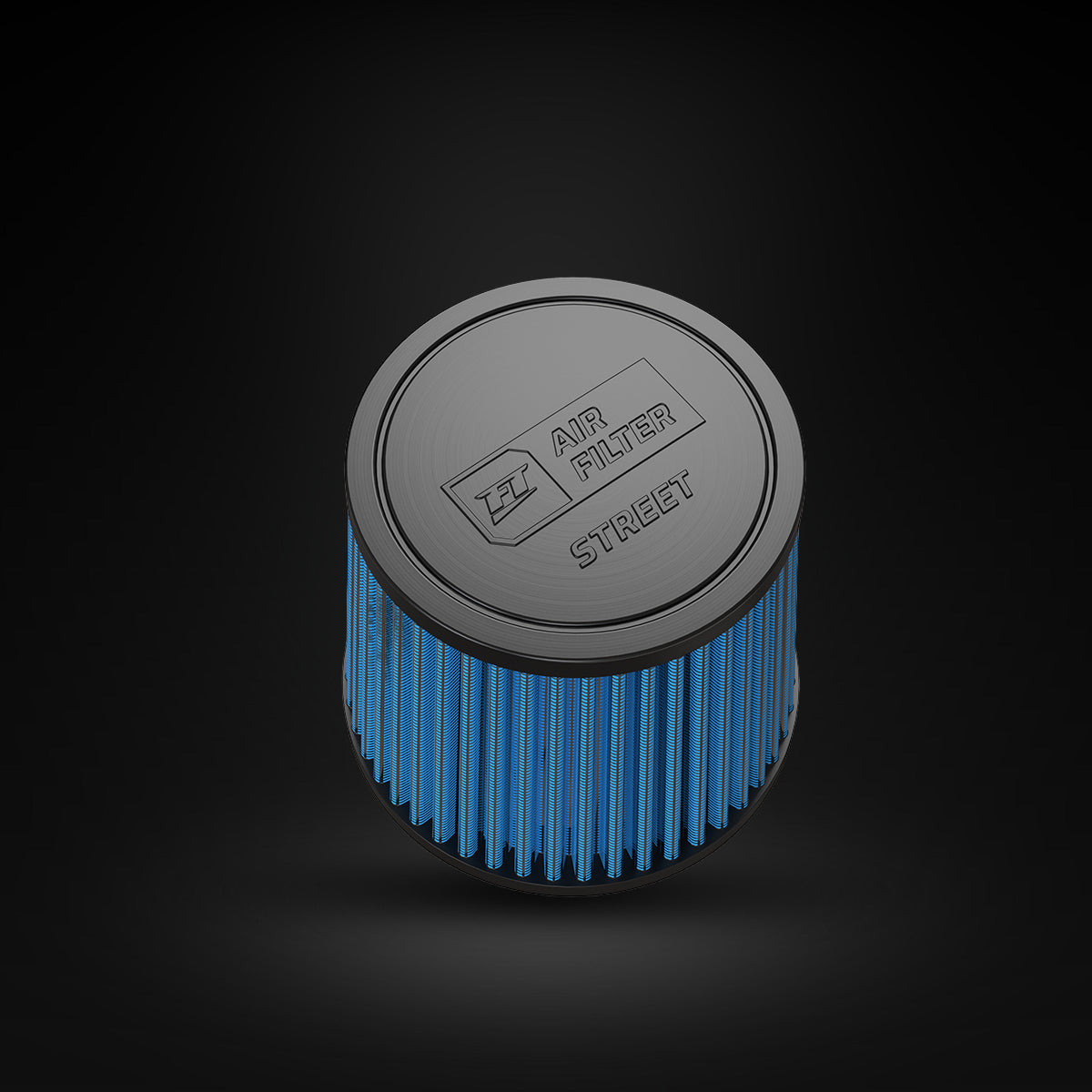 Filtro De Ar Cônico Fueltech Street Mono Fluxo 2,5pol e 120mm Azul
