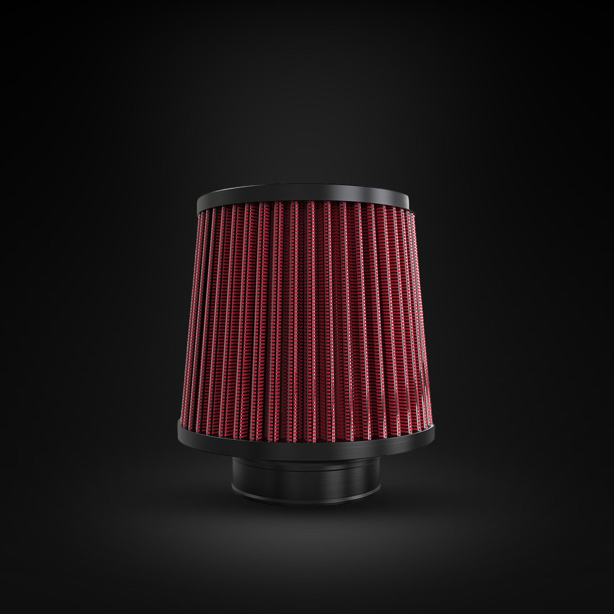 Filtro De Ar Cônico Fueltech Street Mono Fluxo 2,5pol e 120mm Vermelho