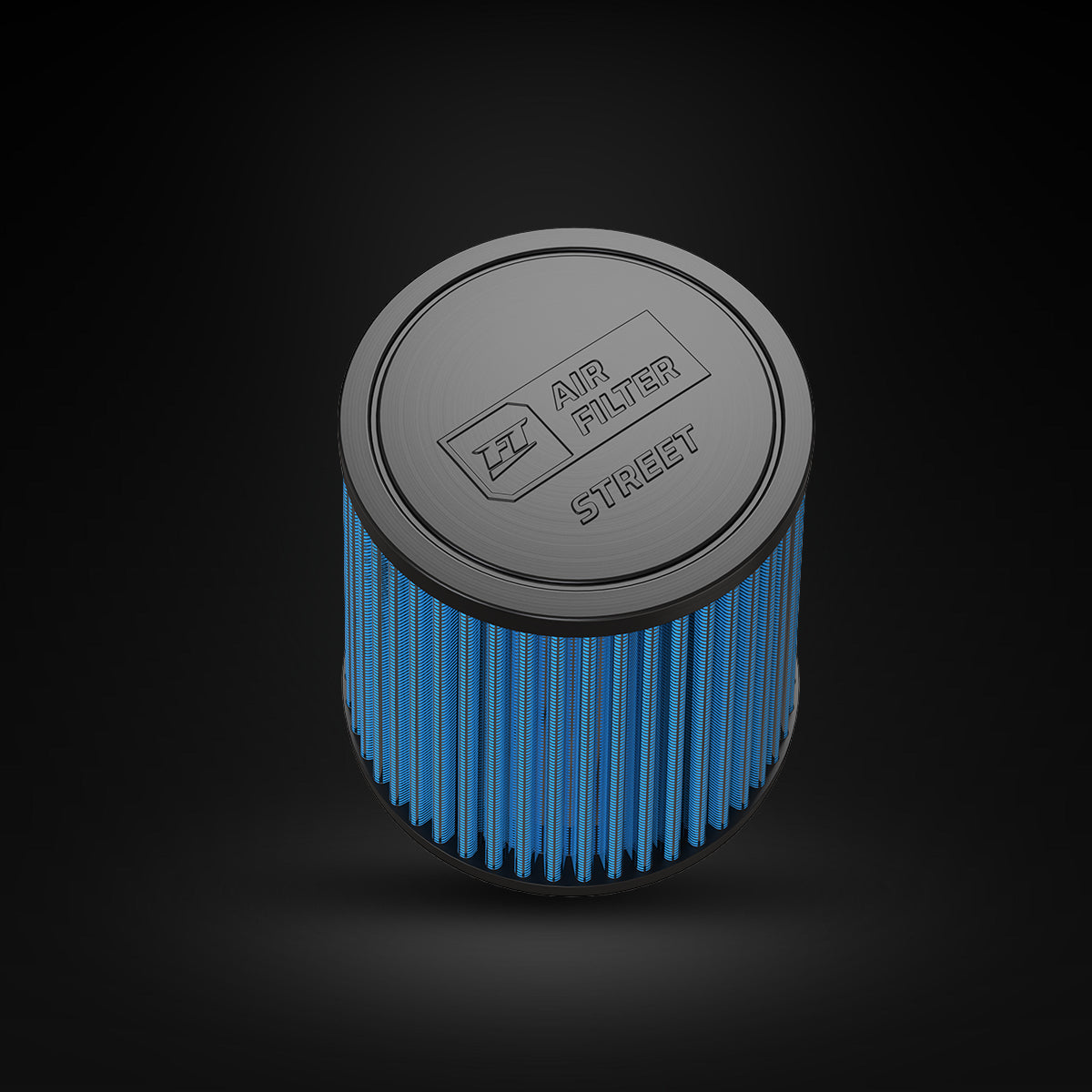 Filtro De Ar Cônico Fueltech Street Mono Fluxo 2,5pol e 140mm Azul