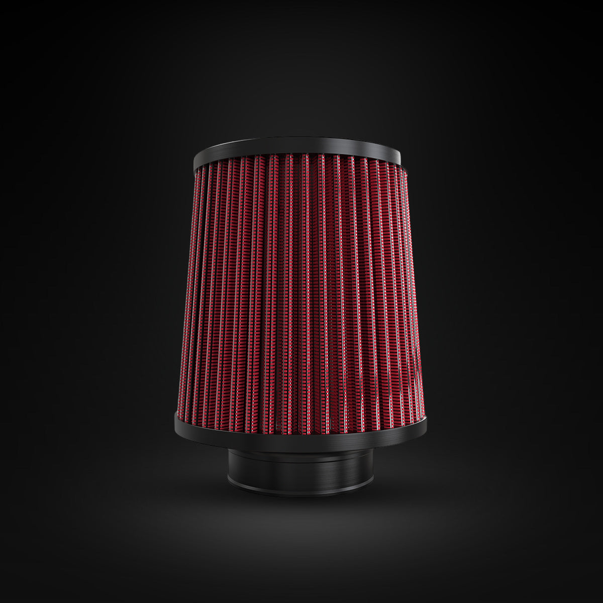 Filtro De Ar Cônico Fueltech Street Mono Fluxo 2,5pol e 140mm Vermelho