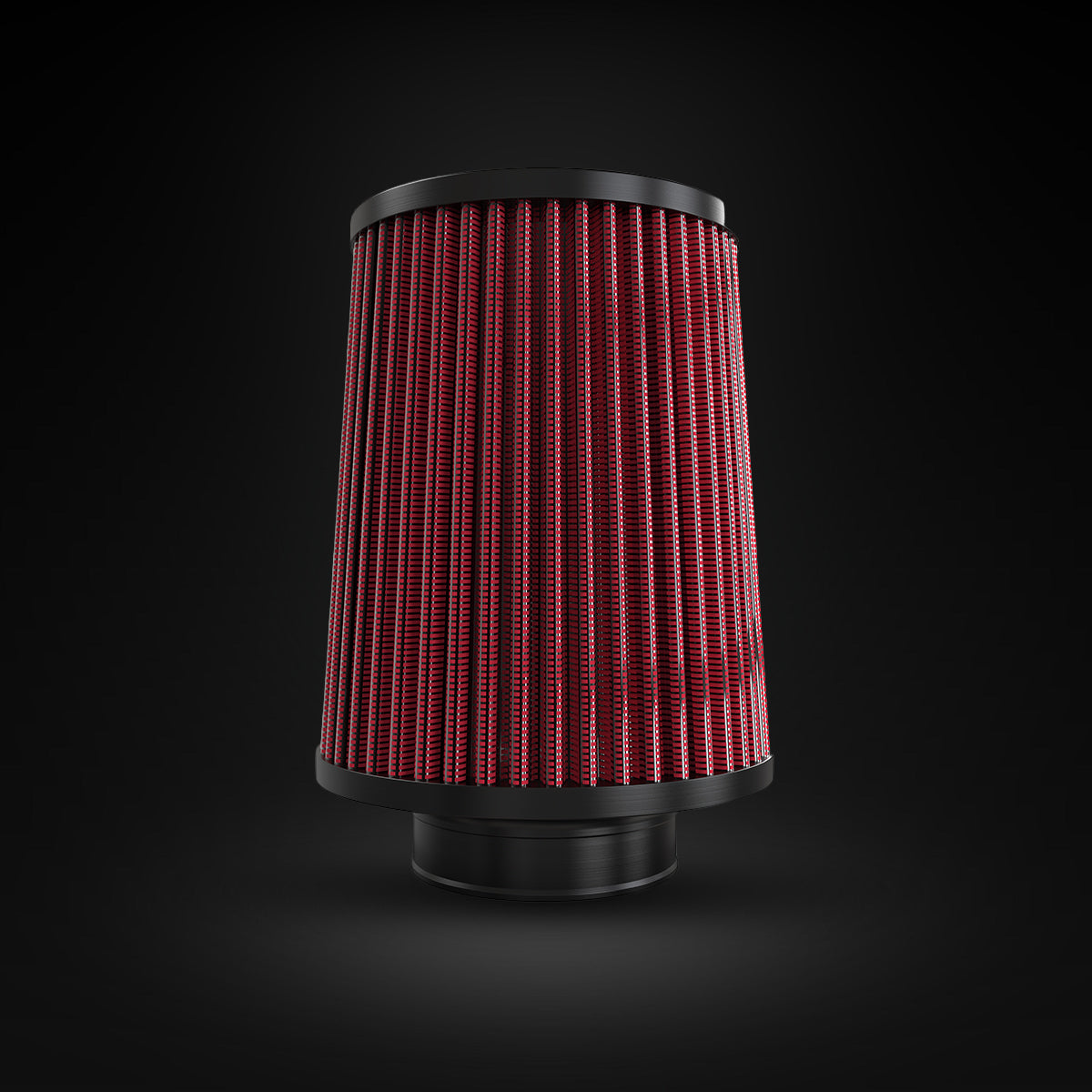 Filtro De Ar Cônico Fueltech Street Mono Fluxo 2,5pol e 160mm Vermelho