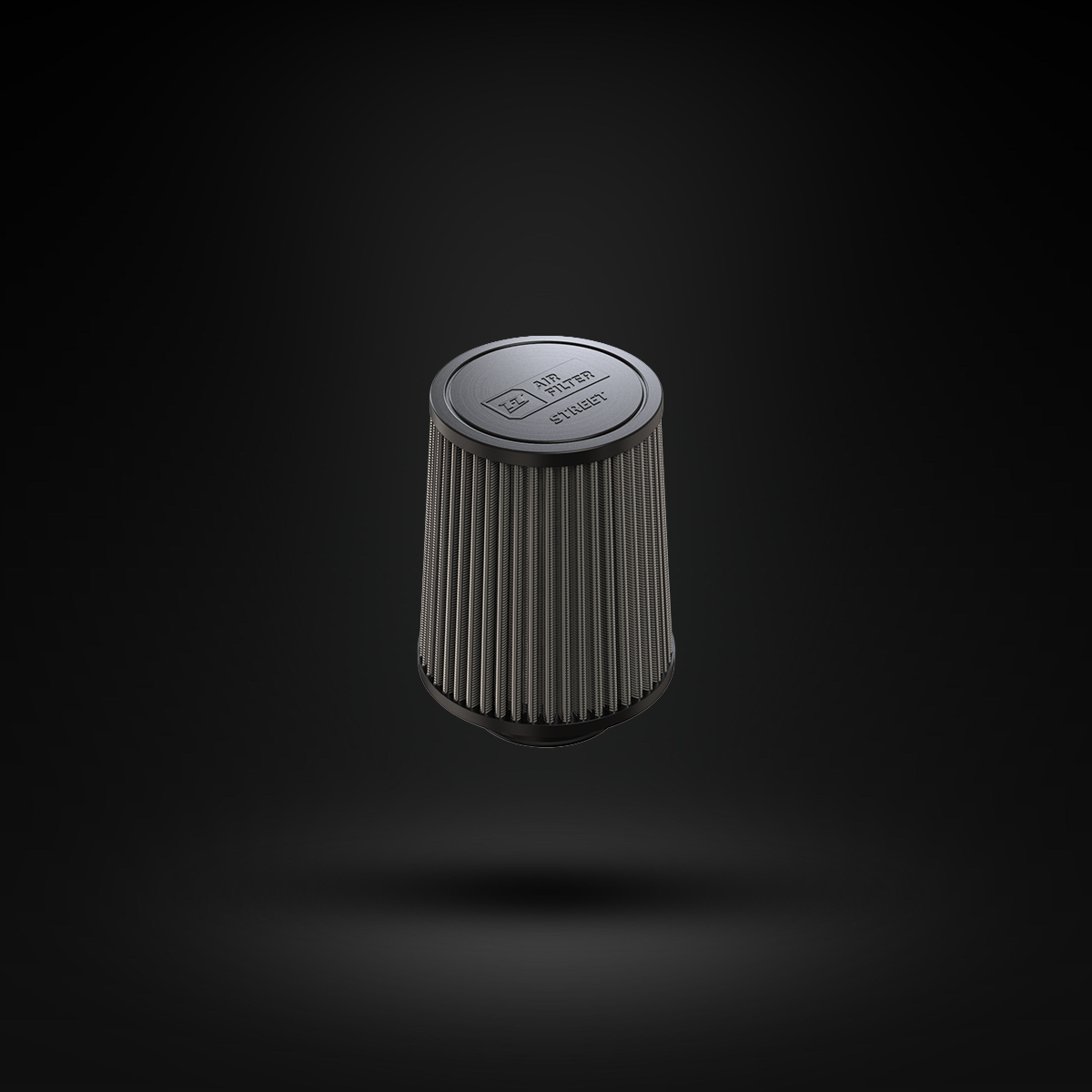 Filtro De Ar Cônico Fueltech Street Mono Fluxo 2,5pol e 160mm Cinza