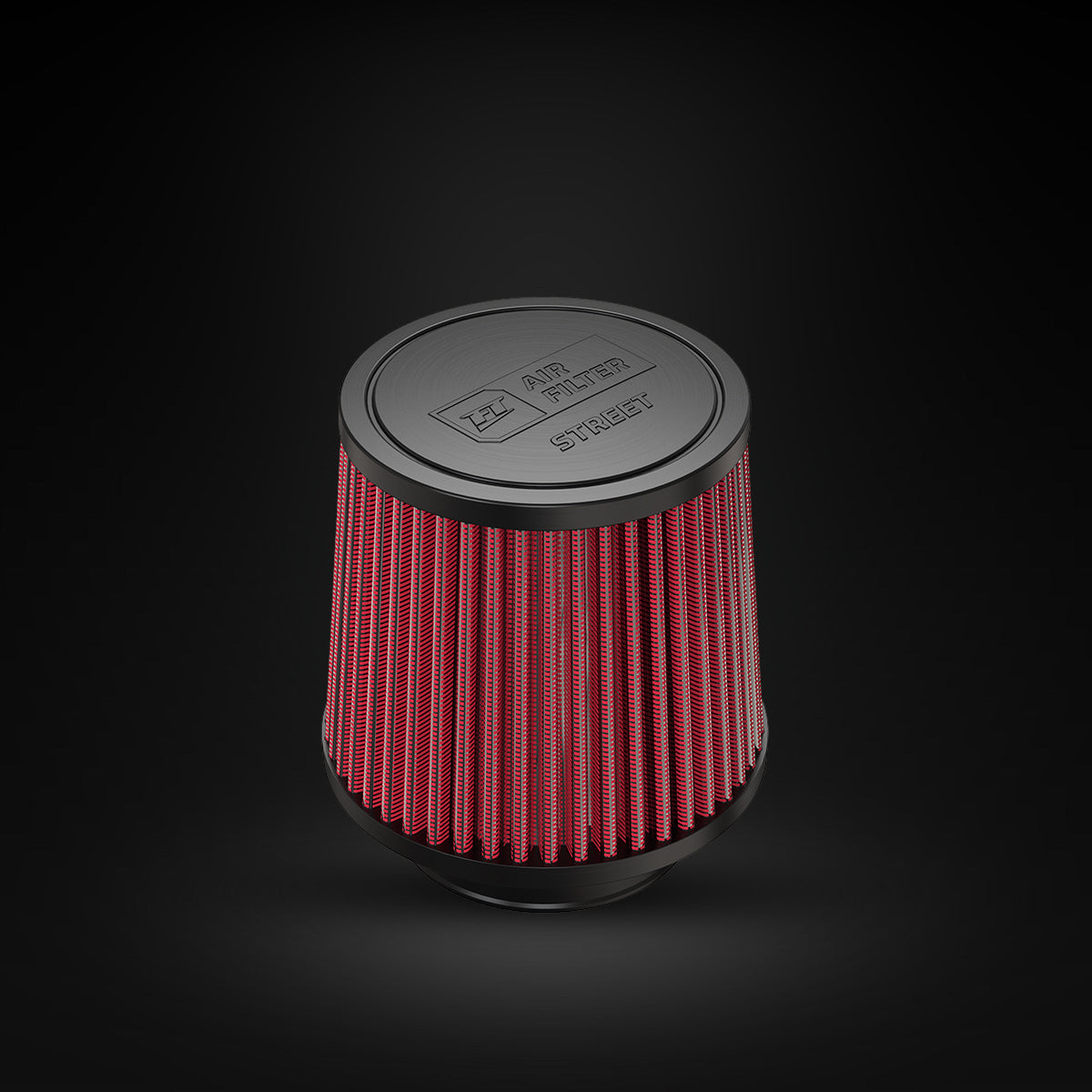 Filtro De Ar Cônico Fueltech Street Mono Fluxo 3pol e 120mm Vermelho