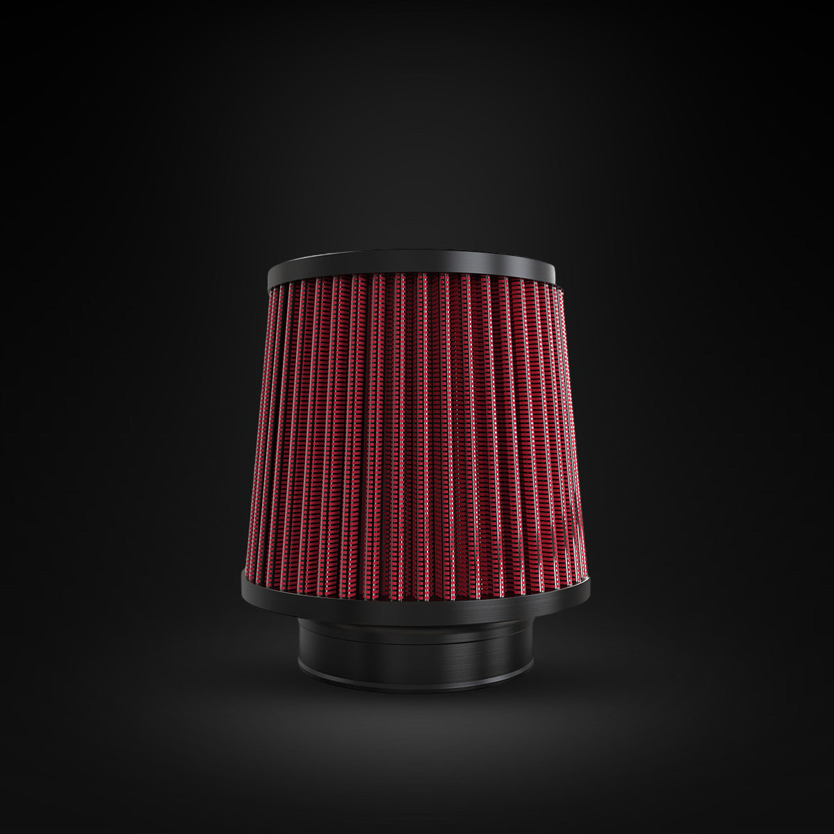Filtro De Ar Cônico Fueltech Street Mono Fluxo 3pol e 120mm Vermelho