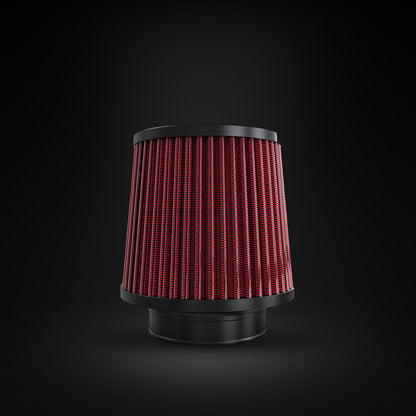 Filtro De Ar Cônico Fueltech Street Mono Fluxo 3pol e 120mm Vermelho
