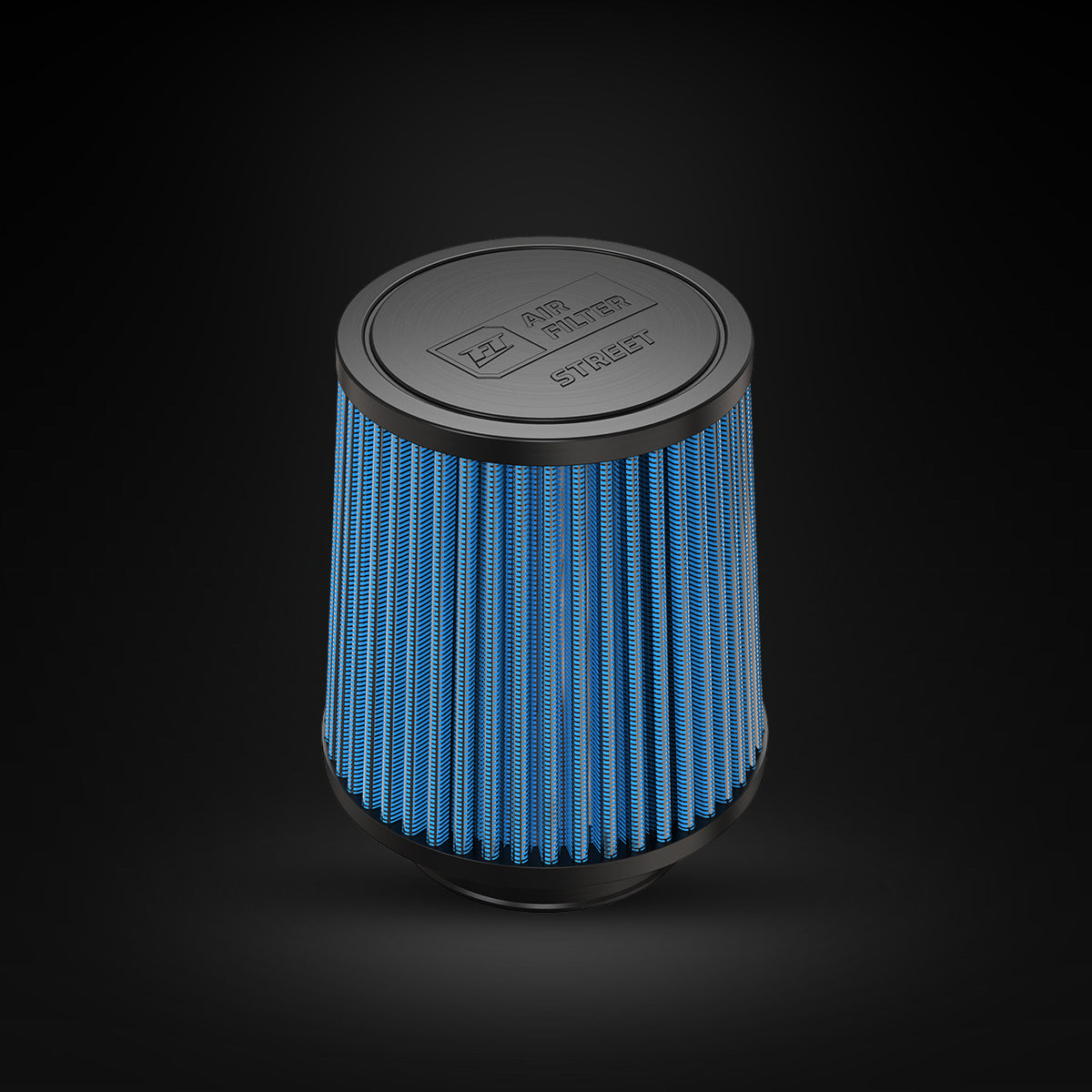 Filtro De Ar Cônico Fueltech Street Mono Fluxo 3pol e 140mm Azul