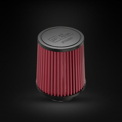 Filtro De Ar Cônico Fueltech Street Mono Fluxo 3pol e 140mm Vermelho