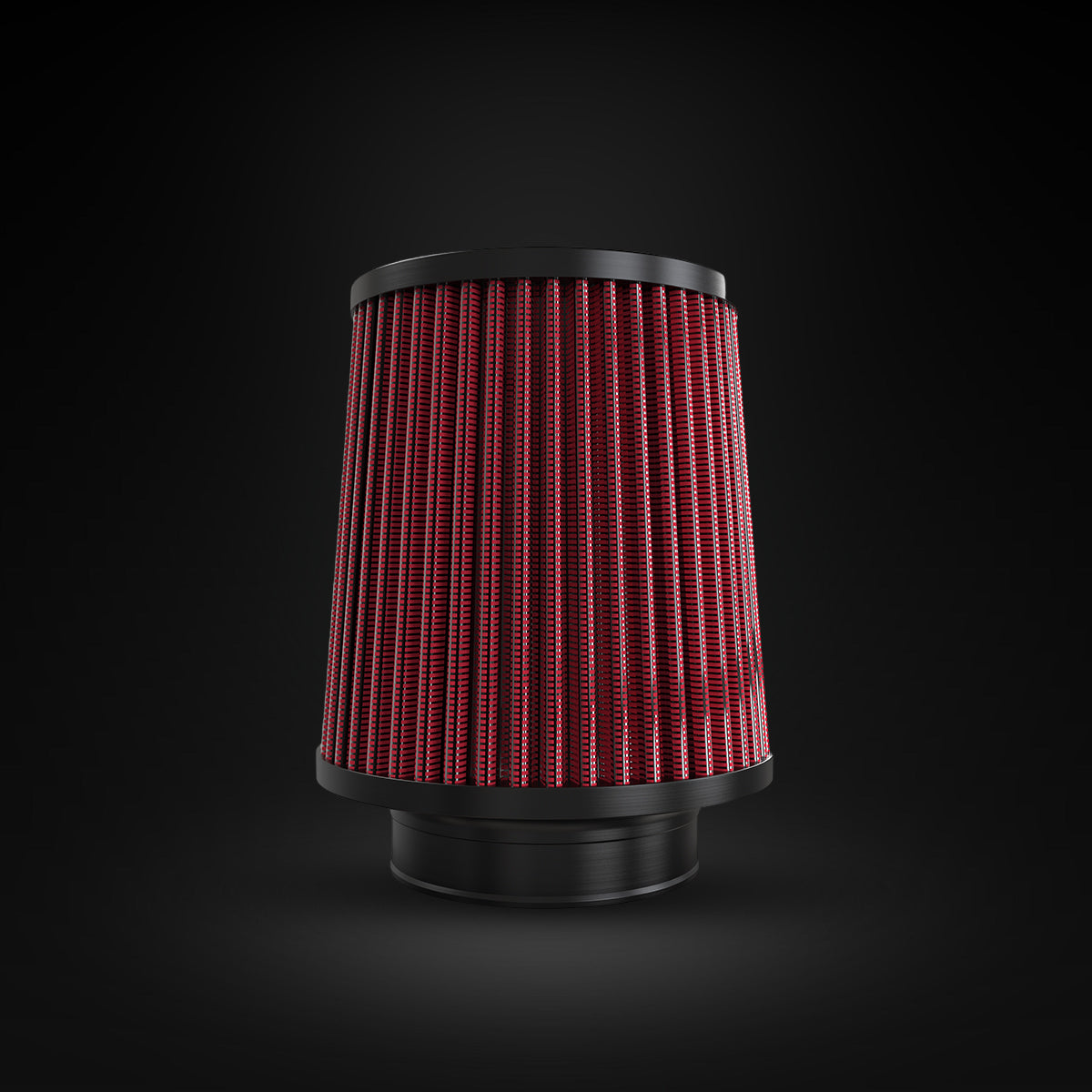 Filtro De Ar Cônico Fueltech Street Mono Fluxo 3pol e 140mm Vermelho