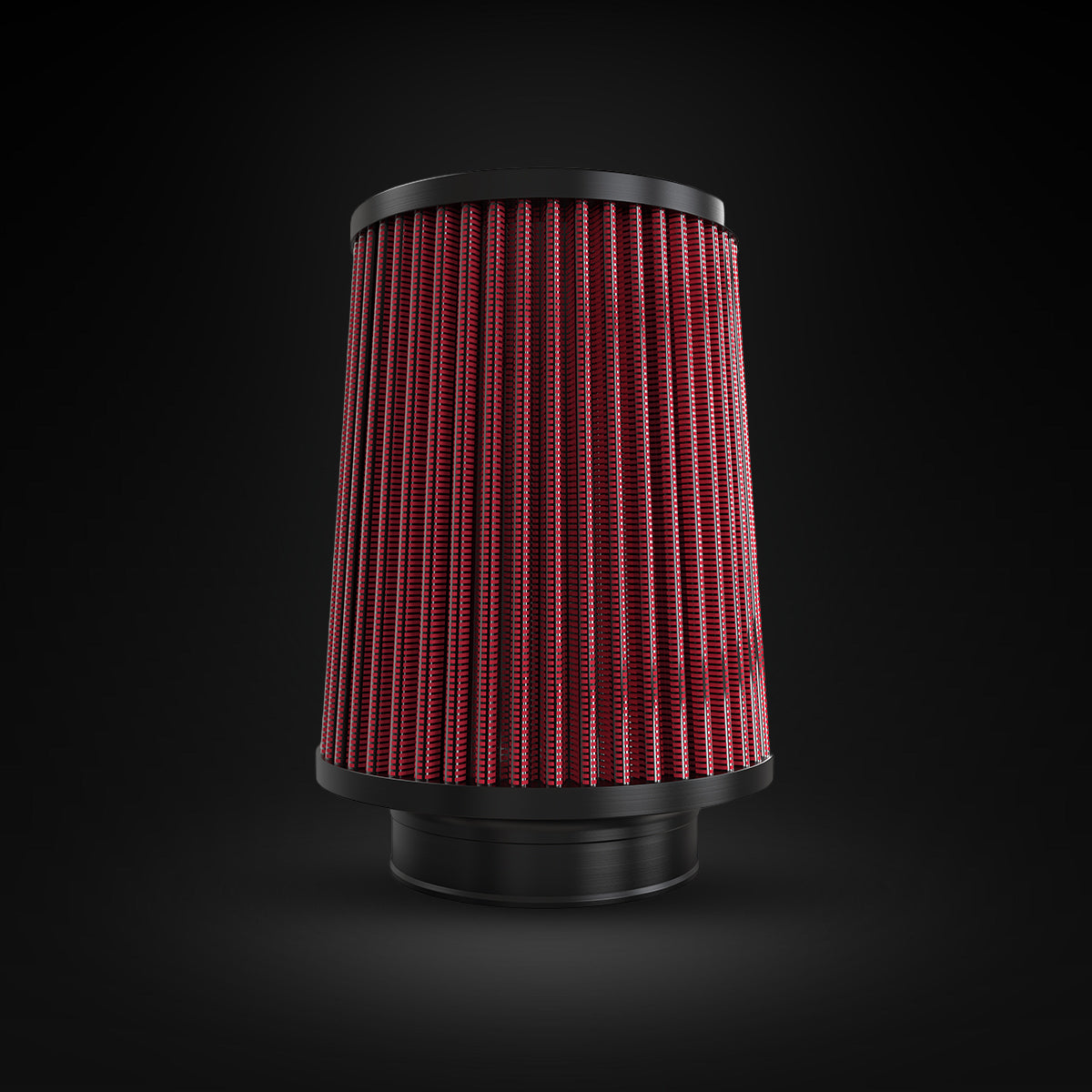 Filtro De Ar Cônico Fueltech Street Mono Fluxo 3pol e 160mm Vermelho