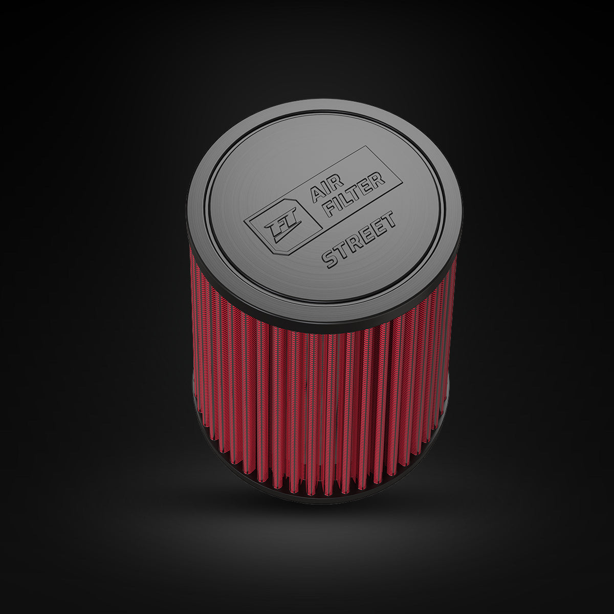 Filtro De Ar Cônico Fueltech Street Mono Fluxo 3pol e 160mm Vermelho