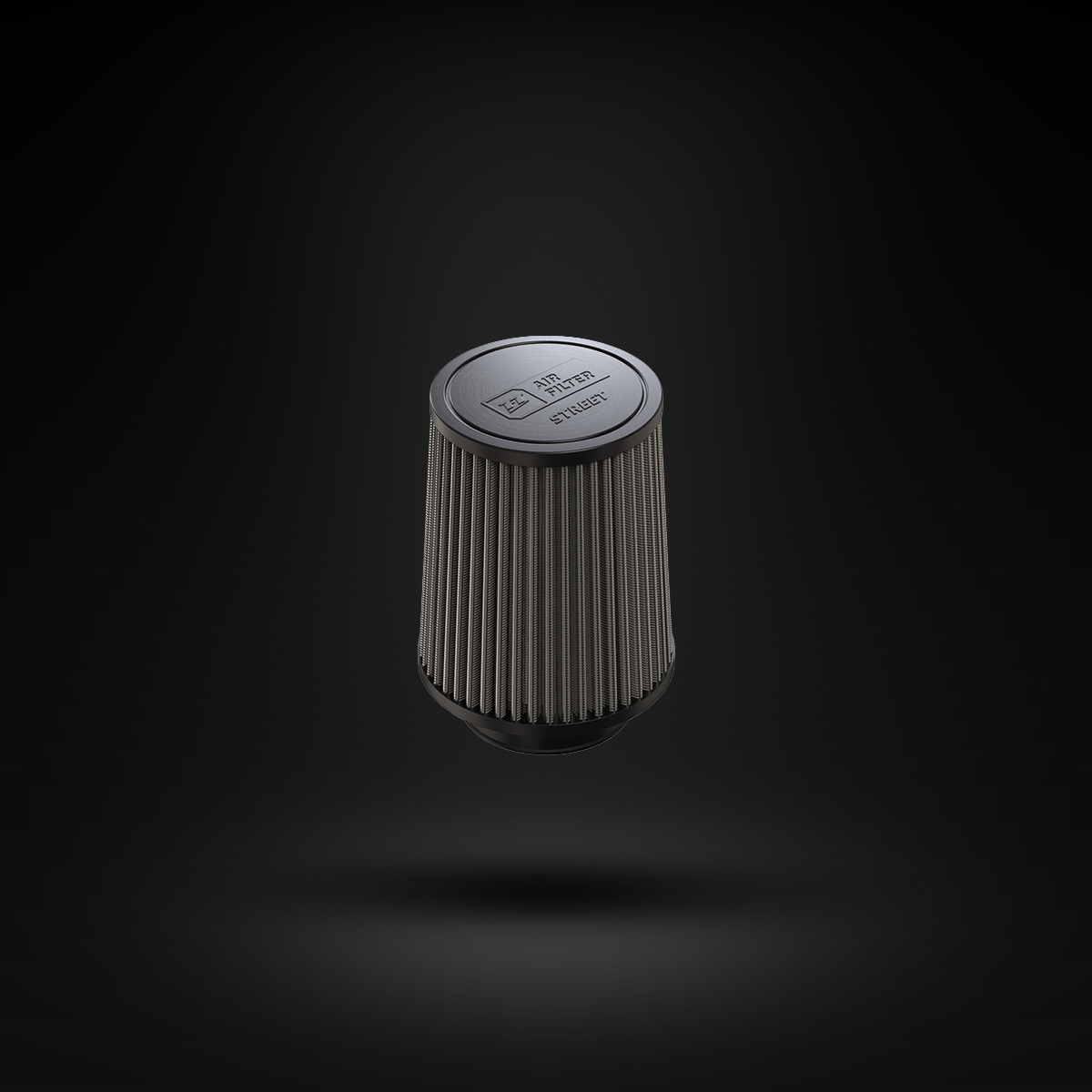 Filtro De Ar Cônico Fueltech Street Mono Fluxo 3pol e 160mm Cinza