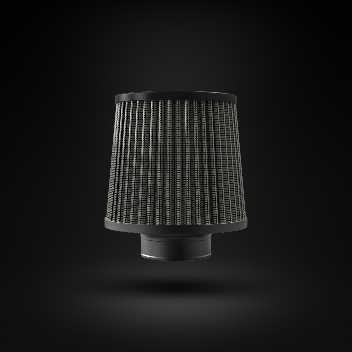 Filtro De Ar Cônico Fueltech Street Mono Fluxo 2,5pol e 140mm Cinza