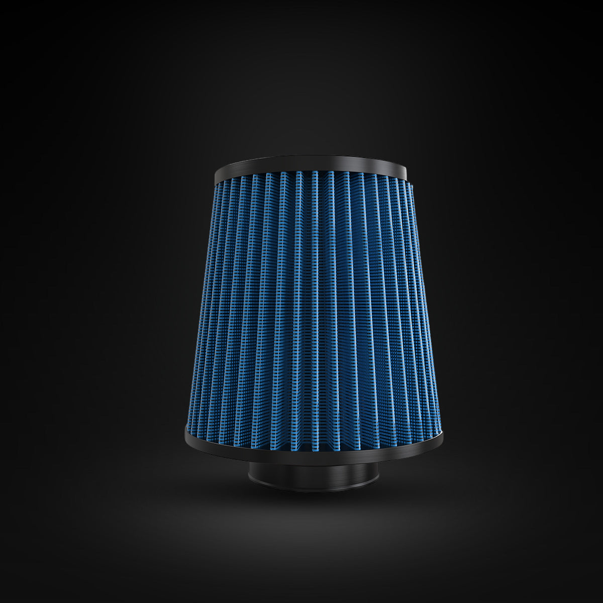 Filtro De Ar Cônico Fueltech Street Alta Performance 3pol e 180mm Duplo Fluxo Azul