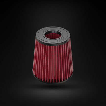 Filtro De Ar Cônico Fueltech Street Alta Performance 3pol e 180mm Duplo Fluxo Vermelha