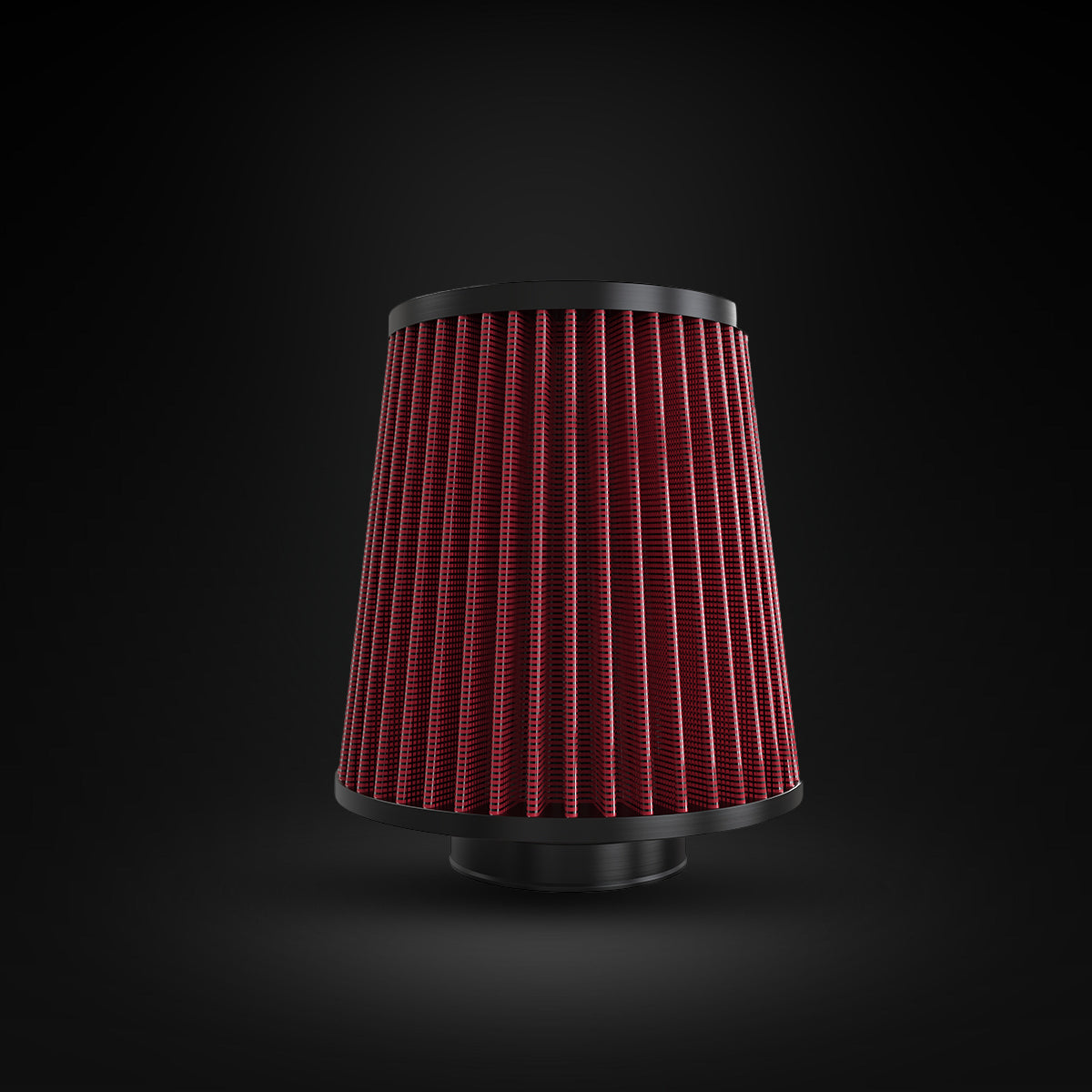 Filtro De Ar Cônico Fueltech Street Alta Performance 3pol e 180mm Duplo Fluxo Vermelha