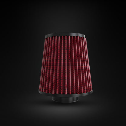 Filtro De Ar Cônico Fueltech Street Alta Performance 3pol e 180mm Duplo Fluxo Vermelha