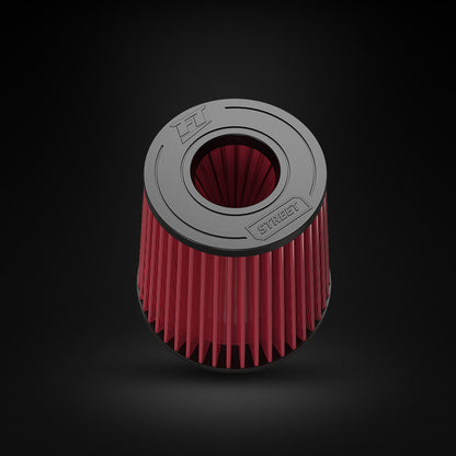 Filtro De Ar Cônico Fueltech Street Alta Performance 3pol e 180mm Duplo Fluxo Vermelha