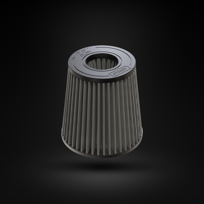 Filtro De Ar Cônico Fueltech Street Alta Performance 3,5pol e 200mm Duplo Fluxo Cinza