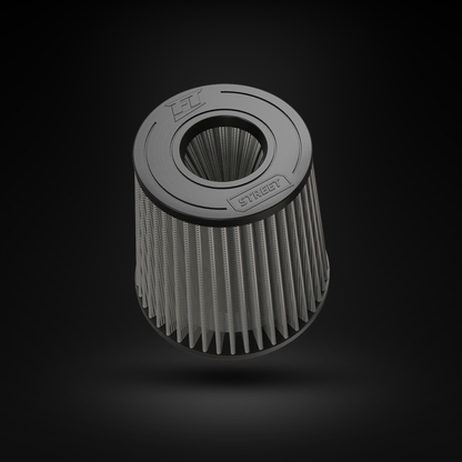 Filtro De Ar Cônico Fueltech Street Alta Performance 4pol e 180mm Duplo Fluxo Cinza