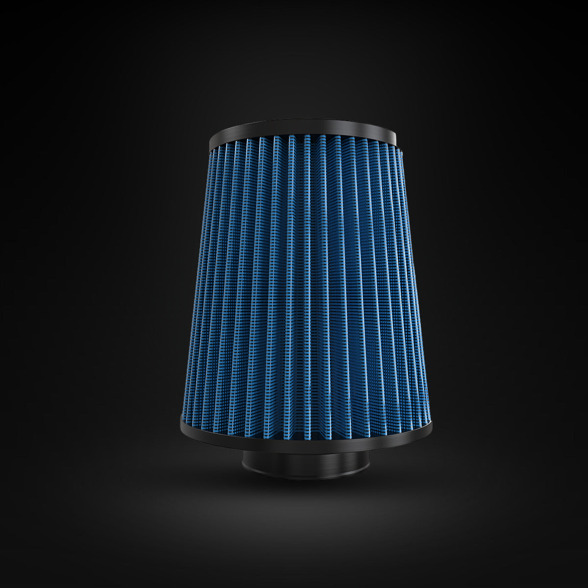 Filtro De Ar Cônico Fueltech Street Alta Performance 3pol e 200mm Duplo Fluxo Azul