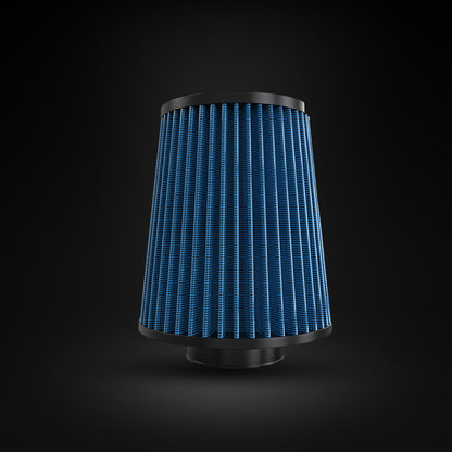 Filtro De Ar Cônico Fueltech Street Alta Performance 3pol e 200mm Duplo Fluxo Azul
