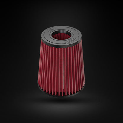 Filtro De Ar Cônico Fueltech Street Alta Performance 3pol e 200mm Duplo Fluxo Vermelho